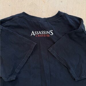 Gildan Black Assassin's Creed III Short Sleeve Tee with White and Red Logo